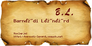 Barnódi Lénárd névjegykártya